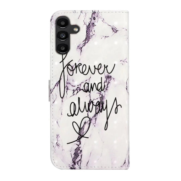 For Samsung Galaxy S25 5G Oil Embossed 3D Drawing Leather Phone Case(Words Marble)