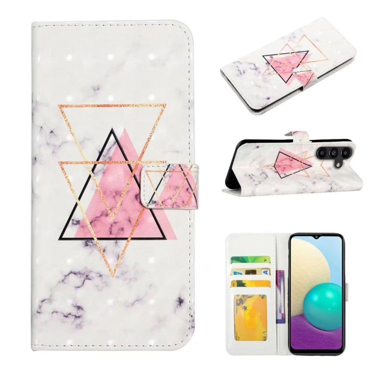 For Samsung Galaxy S25 5G Oil Embossed 3D Drawing Leather Phone Case(Triangular Marble)