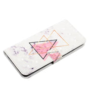 For Samsung Galaxy S25 5G Oil Embossed 3D Drawing Leather Phone Case(Triangular Marble)