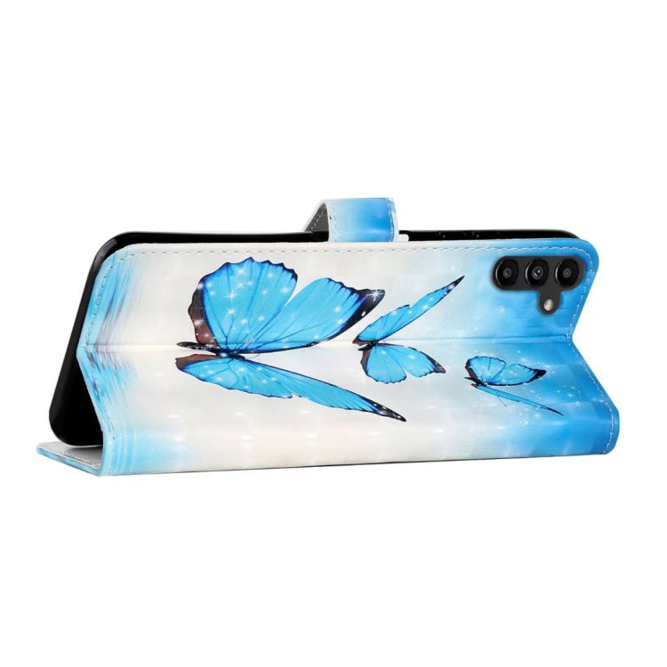 For Samsung Galaxy S25+ 5G Oil Embossed 3D Drawing Leather Phone Case(3 Butterflies)