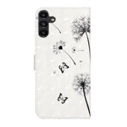 For Samsung Galaxy S25+ 5G Oil Embossed 3D Drawing Leather Phone Case(Couple Dandelion)