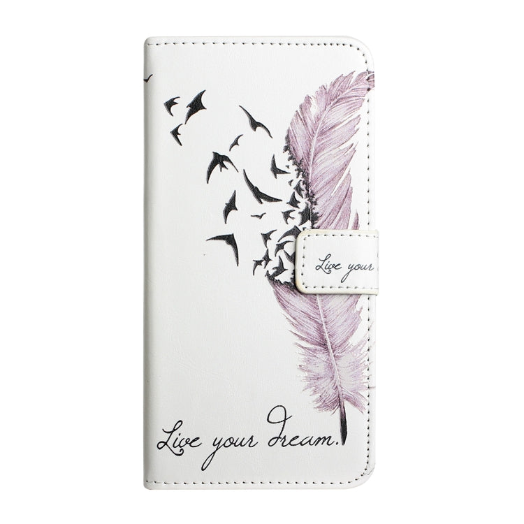 For Samsung Galaxy S25 Ultra 5G Oil Embossed 3D Drawing Leather Phone Case(Feather)