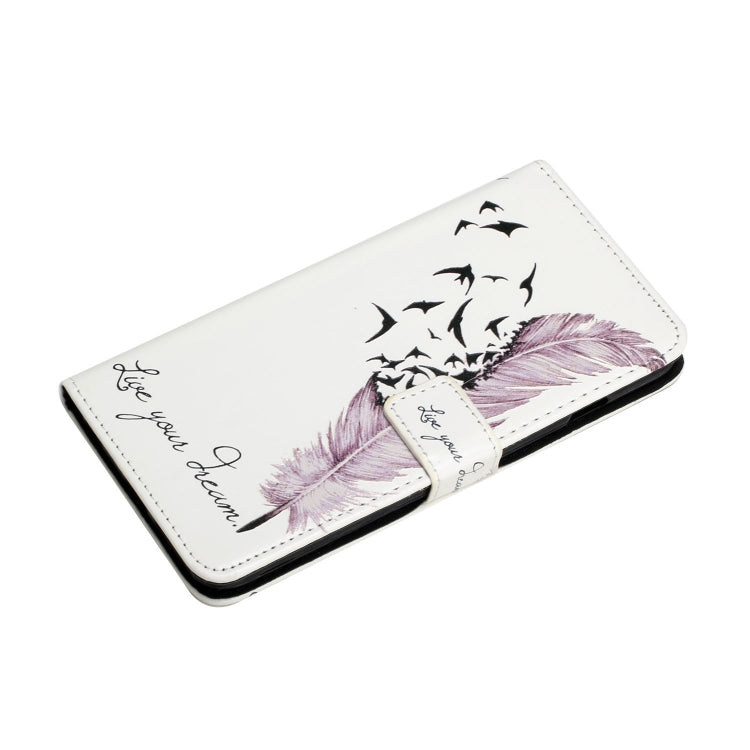 For Samsung Galaxy S25 Ultra 5G Oil Embossed 3D Drawing Leather Phone Case(Feather)