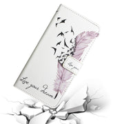 For Samsung Galaxy S25 Ultra 5G Oil Embossed 3D Drawing Leather Phone Case(Feather)