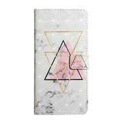 For Samsung Galaxy S25 Ultra 5G Oil Embossed 3D Drawing Leather Phone Case(Triangular Marble)