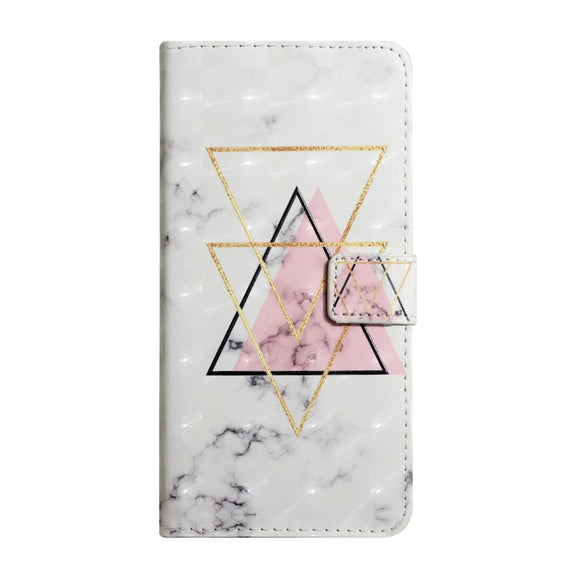 For Samsung Galaxy S25 Ultra 5G Oil Embossed 3D Drawing Leather Phone Case(Triangular Marble)