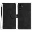 For Samsung Galaxy S25 5G Flower Embossing Pattern Leather Phone Case(Black) - Galaxy S25 5G Cases by PMC Jewellery | Online Shopping South Africa | PMC Jewellery | Buy Now Pay Later Mobicred