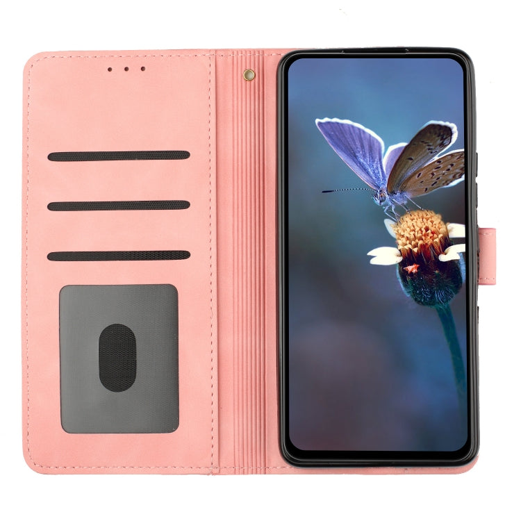 For Samsung Galaxy S25+ 5G Flower Embossing Pattern Leather Phone Case(Pink)