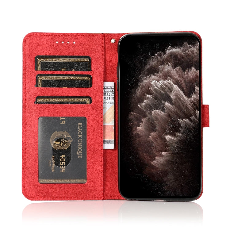 For Samsung Galaxy S25+ 5G Dual-color Stitching Leather Phone Case(Brown Red)