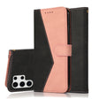 For Samsung Galaxy S25 Ultra 5G Dual-color Stitching Leather Phone Case(Black Rose Gold) - Galaxy S25 Ultra 5G Cases by PMC TechLife | Online Shopping South Africa | PMC TechLife | Buy Now Pay Later Mobicred