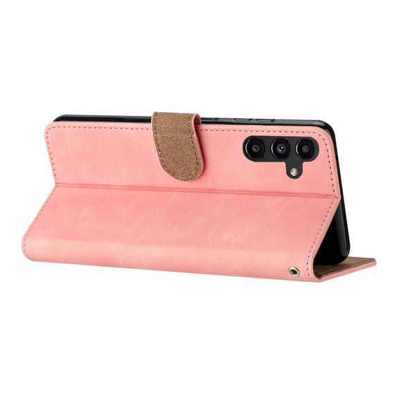 For Samsung Galaxy S25 5G Seven Butterflies Embossed Leather Phone Case(Pink)