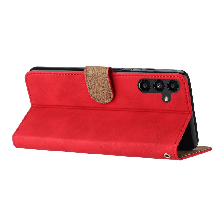 For Samsung Galaxy S25 5G Seven Butterflies Embossed Leather Phone Case(Red)