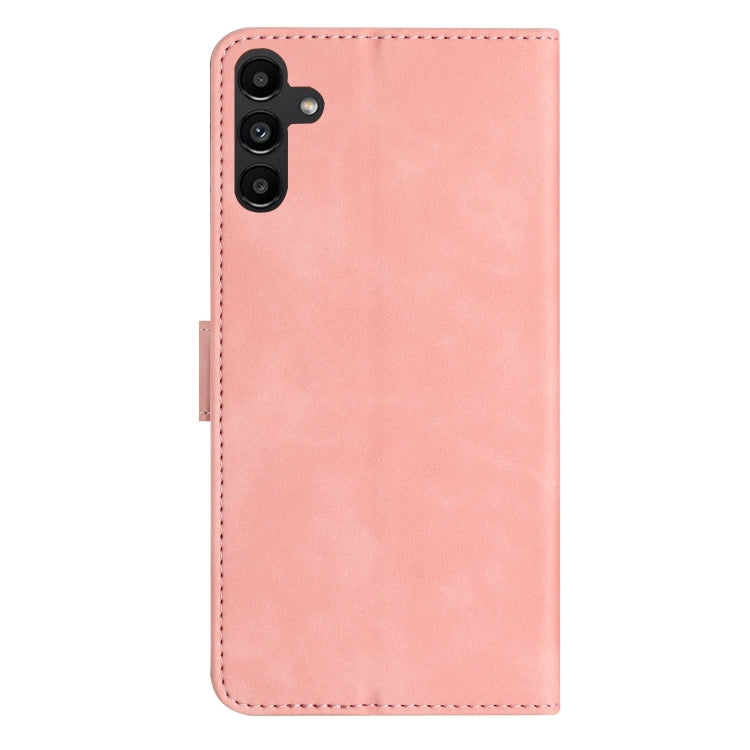 For Samsung Galaxy S25+ 5G Seven Butterflies Embossed Leather Phone Case(Pink)
