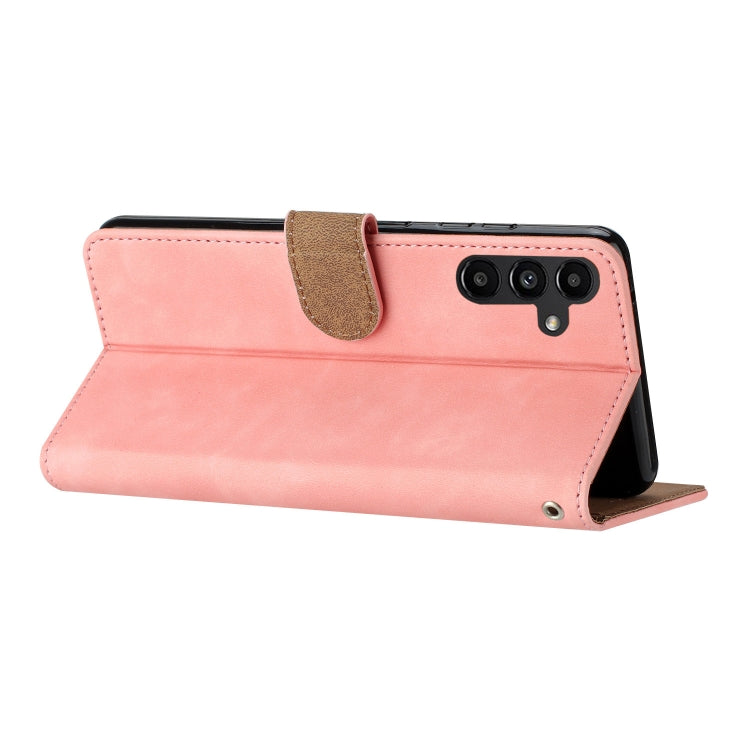 For Samsung Galaxy S25+ 5G Seven Butterflies Embossed Leather Phone Case(Pink)