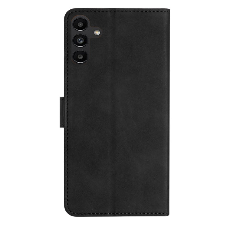 For Samsung Galaxy S25+ 5G Seven Butterflies Embossed Leather Phone Case(Black)