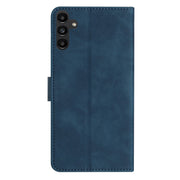 For Samsung Galaxy S25+ 5G Seven Butterflies Embossed Leather Phone Case(Blue)
