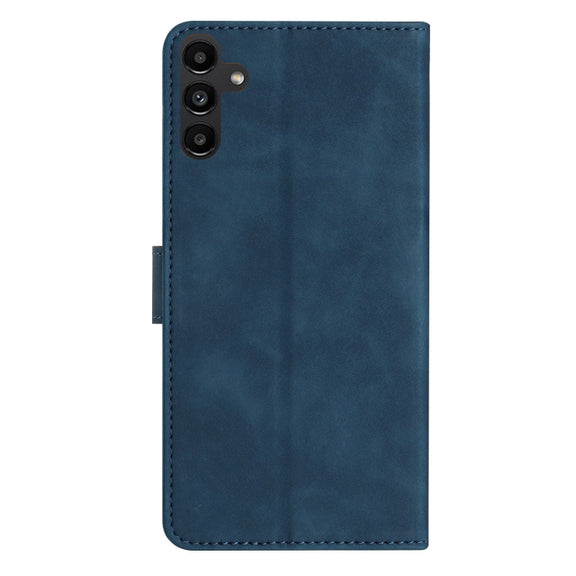 For Samsung Galaxy S25+ 5G Seven Butterflies Embossed Leather Phone Case(Blue)