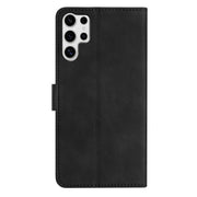 For Samsung Galaxy S25 Ultra 5G Seven Butterflies Embossed Leather Phone Case(Black)