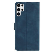 For Samsung Galaxy S25 Ultra 5G Seven Butterflies Embossed Leather Phone Case(Blue)