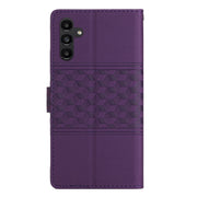 For Samsung Galaxy S25 5G Diamond Embossed Skin Feel Leather Phone Case(Purple)