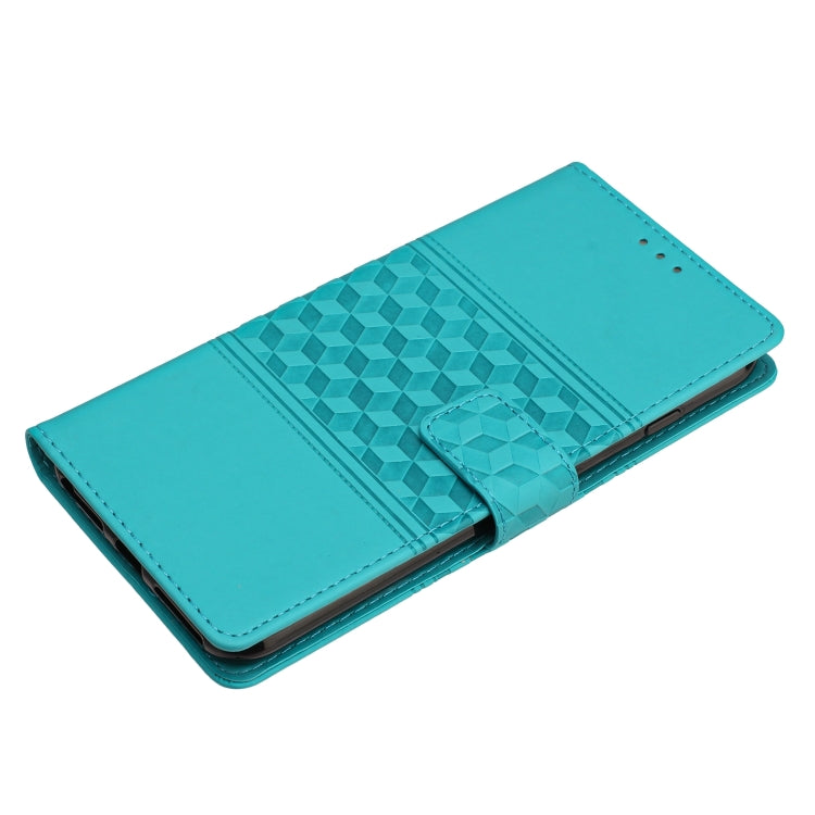 For Samsung Galaxy S25 5G Diamond Embossed Skin Feel Leather Phone Case(Blue)