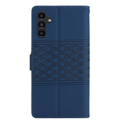 For Samsung Galaxy S25 5G Diamond Embossed Skin Feel Leather Phone Case(Dark Blue)