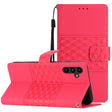 For Samsung Galaxy S25 5G Diamond Embossed Skin Feel Leather Phone Case(Red) - free shipping - PMC Jewellery - Order now!