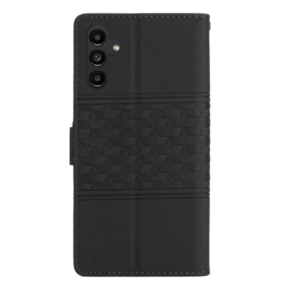 For Samsung Galaxy S25 5G Diamond Embossed Skin Feel Leather Phone Case(Black)