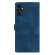 For Samsung Galaxy S25 5G Flower Butterfly Embossing Pattern Leather Phone Case(Blue)