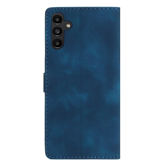 For Samsung Galaxy S25 5G Flower Butterfly Embossing Pattern Leather Phone Case(Blue)
