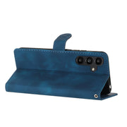 For Samsung Galaxy S25+ 5G Flower Butterfly Embossing Pattern Leather Phone Case(Blue)