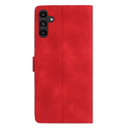 For Samsung Galaxy S25+ 5G Flower Butterfly Embossing Pattern Leather Phone Case(Red)