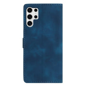 For Samsung Galaxy S25 Ultra 5G Flower Butterfly Embossing Pattern Leather Phone Case(Blue)