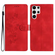 For Samsung Galaxy S25 Ultra 5G Flower Butterfly Embossing Pattern Leather Phone Case(Red) - Galaxy S25 Ultra 5G Cases by PMC Jewellery | Online Shopping South Africa | PMC Jewellery | Buy Now Pay Later Mobicred