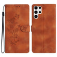 For Samsung Galaxy S25 Ultra 5G Flower Butterfly Embossing Pattern Leather Phone Case(Brown) - Galaxy S25 Ultra 5G Cases by PMC Jewellery | Online Shopping South Africa | PMC Jewellery | Buy Now Pay Later Mobicred