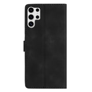 For Samsung Galaxy S25 Ultra 5G Flower Butterfly Embossing Pattern Leather Phone Case(Black)