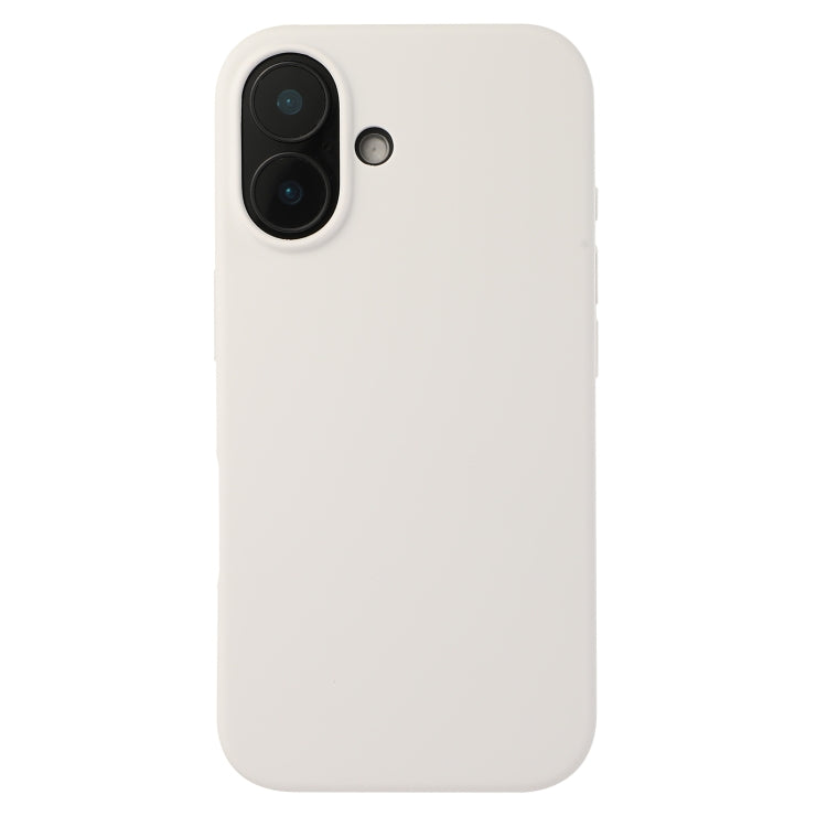 For iPhone 16 Liquid Silicone Phone Case(White)
