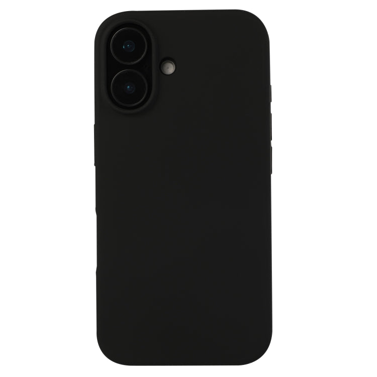 For iPhone 16 Plus Liquid Silicone Phone Case(Black)