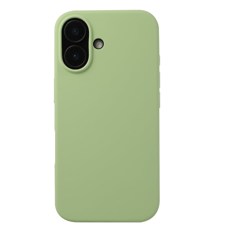 For iPhone 16 Plus Liquid Silicone Phone Case(Matcha Green)
