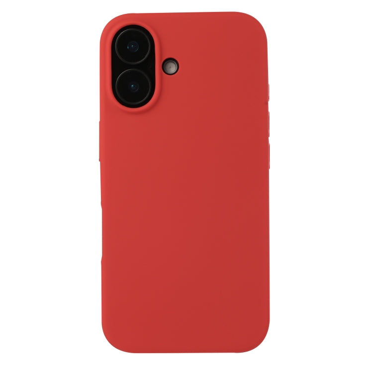 For iPhone 16 Plus Liquid Silicone Phone Case(Carmine Red)