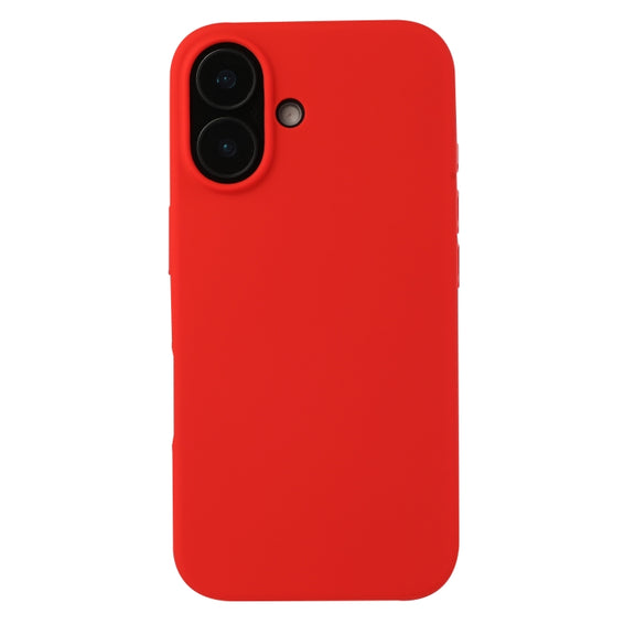 For iPhone 16 Plus Liquid Silicone Phone Case(Red)