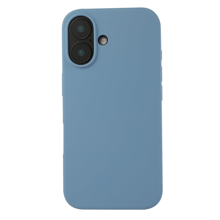 For iPhone 16 Plus Liquid Silicone Phone Case(Azure Blue)
