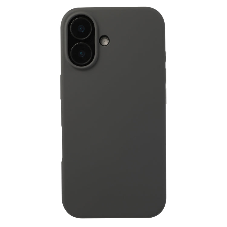 For iPhone 16 Plus Liquid Silicone Phone Case(Charcoal Black)