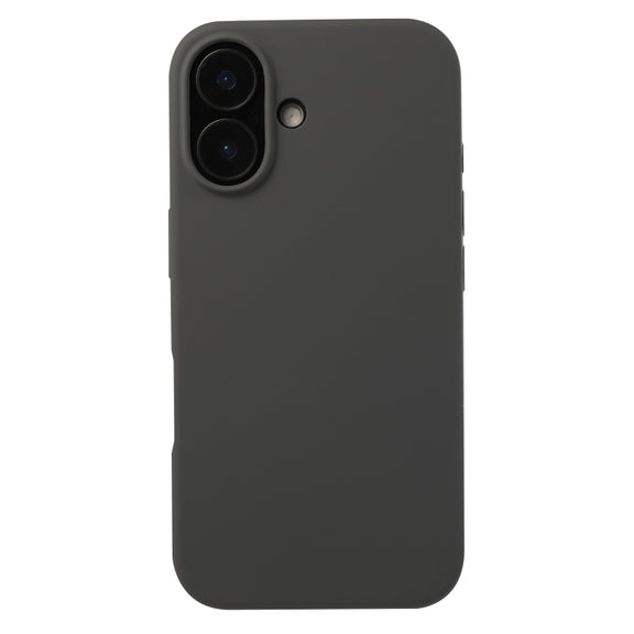 For iPhone 16 Plus Liquid Silicone Phone Case(Charcoal Black)