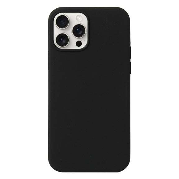 For iPhone 16 Pro Liquid Silicone Phone Case(Black)