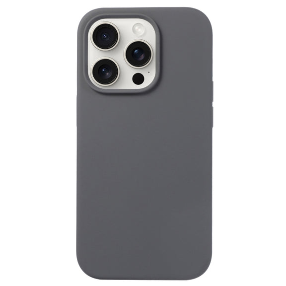 For iPhone 16 Pro Liquid Silicone Phone Case(Charcoal Black)