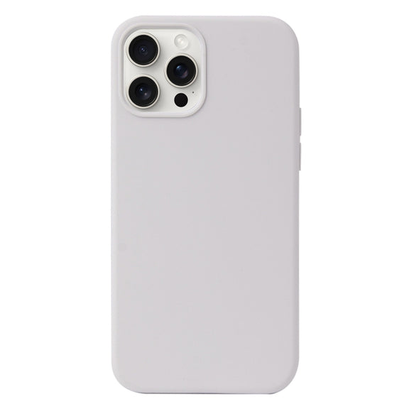 For iPhone 16 Pro Max Liquid Silicone Phone Case(White)
