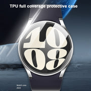 For Samsung Galaxy Watch FE 40mm Full Coverage Electroplated TPU Watch Protective Case(Cyan)