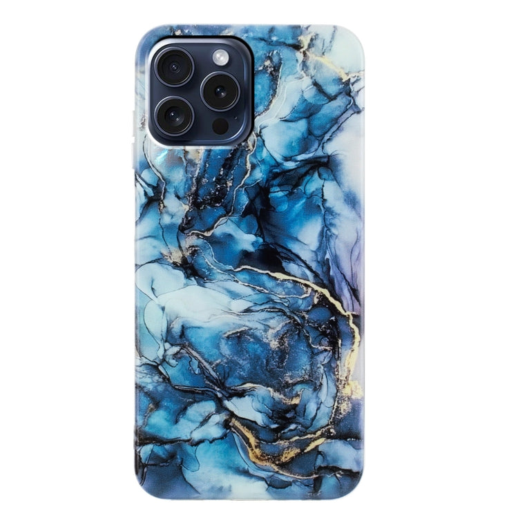 For iPhone 16 Pro Max IMD Marble TPU Phone Case(Grey)
