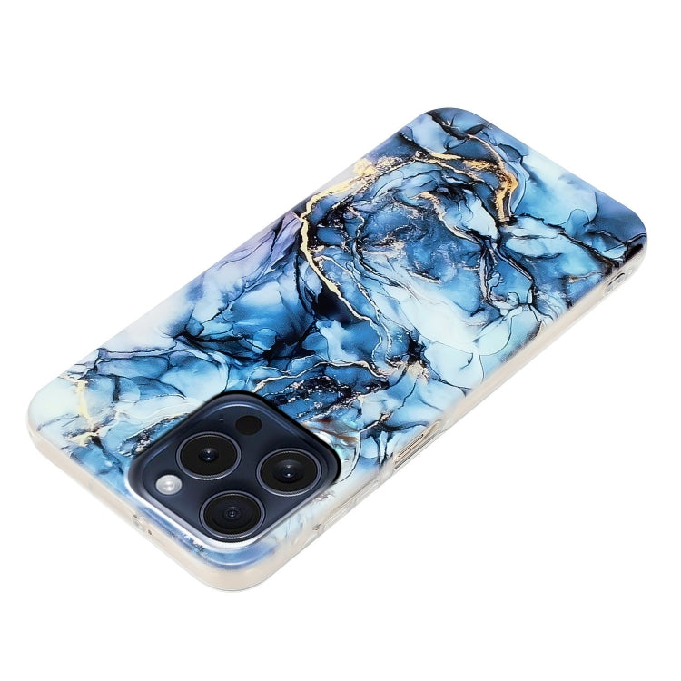 For iPhone 16 Pro Max IMD Marble TPU Phone Case(Grey)